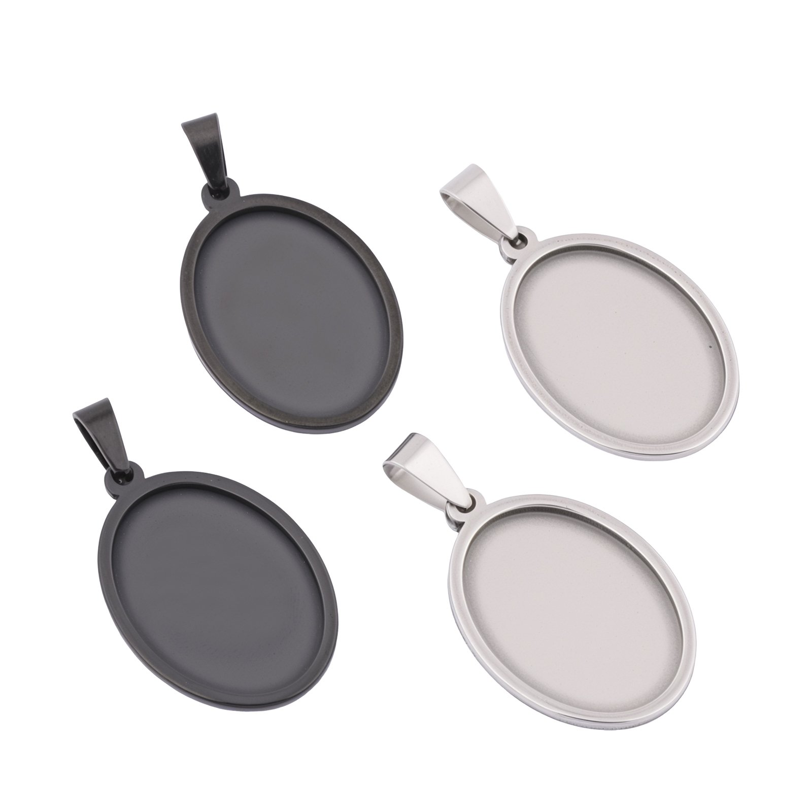 Pendant Blank Bezel - 5 peças de bases para cabochão