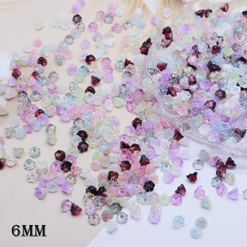 Seed Bead Tube - 6mm 50 pçs/saco pequeno lírio do