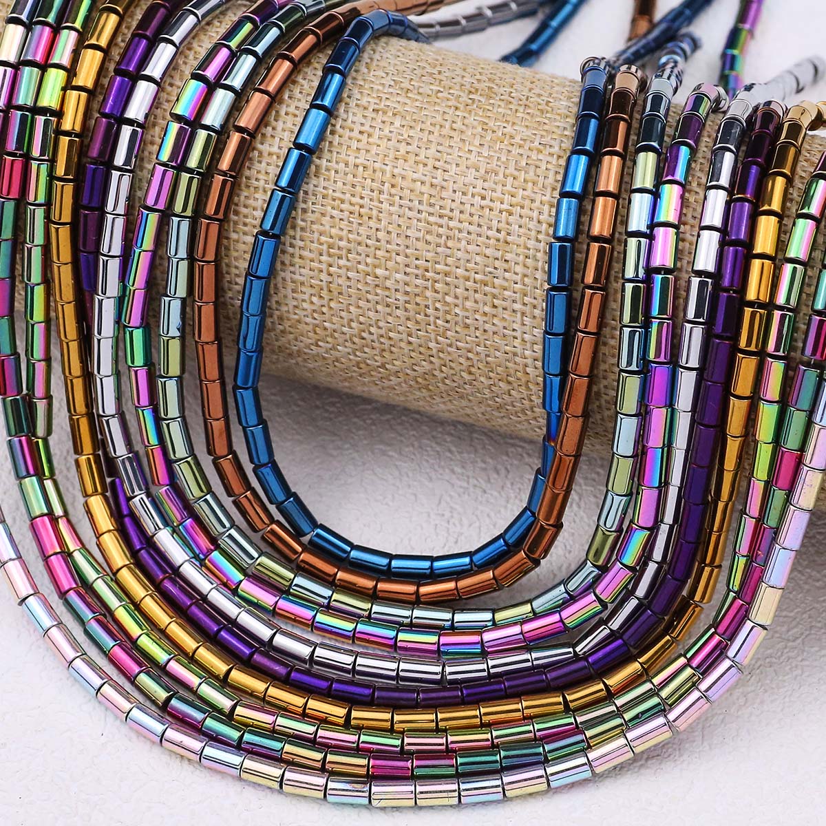 Tubo Reto de Hematita para Joi - Seed Bead Tube avaliação e preço
