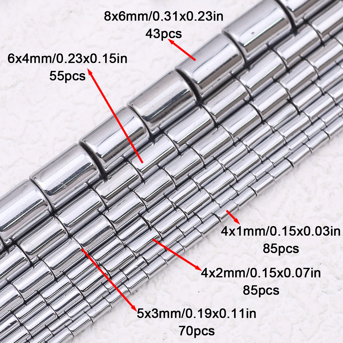 Tubo Reto de Hematita para Joi - Seed Bead Tube avaliação e preço