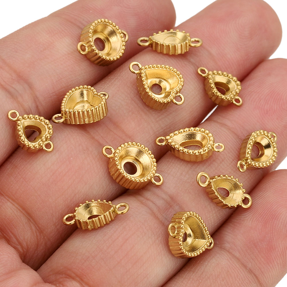 10 pçs de aço inoxidável burac - Pendant Blank Bezel avaliação e preço