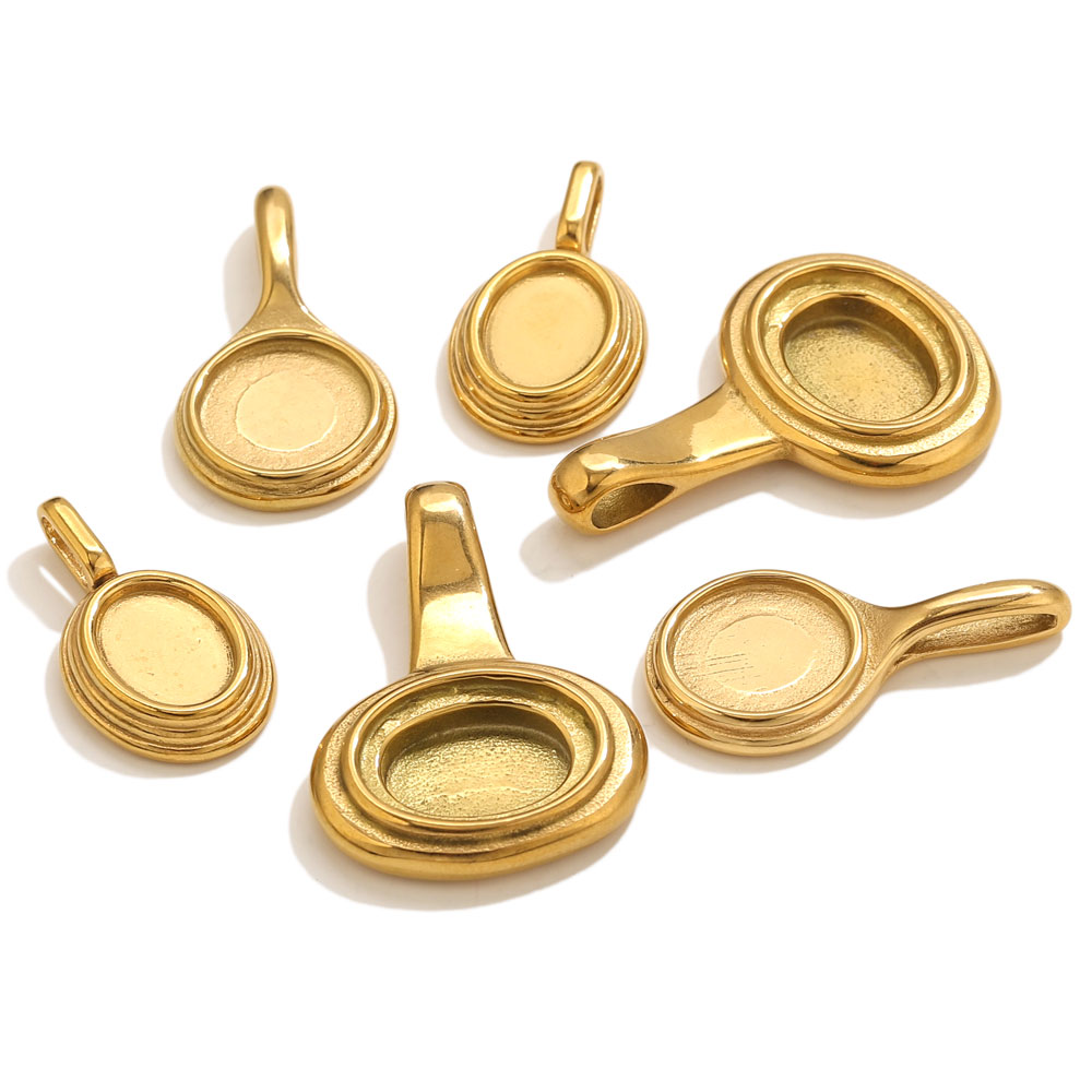 5 pçs de aço inoxidável redond - Pendant Blank Bezel avaliação e preço