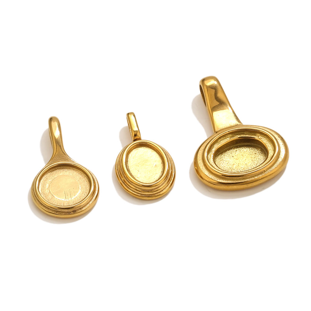 5 pçs de aço inoxidável redond - Pendant Blank Bezel avaliação e preço