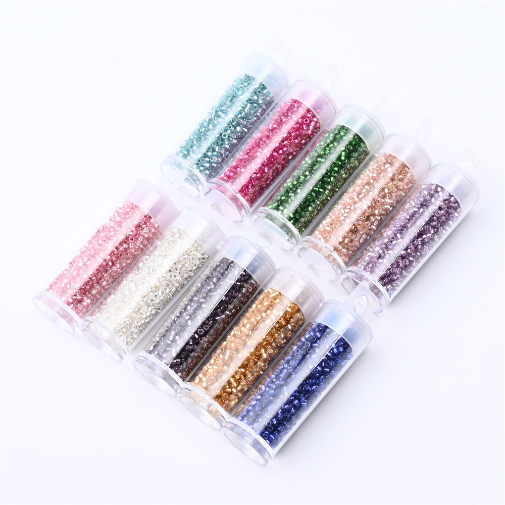 2mm cor prata dentro mini cont - Seed Bead Tube avaliação e preço
