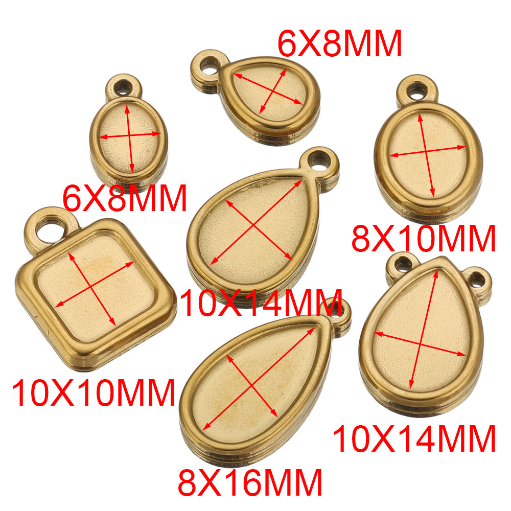 5 Peças de Aço Inoxidável: Bas - Pendant Blank Bezel avaliação e preço