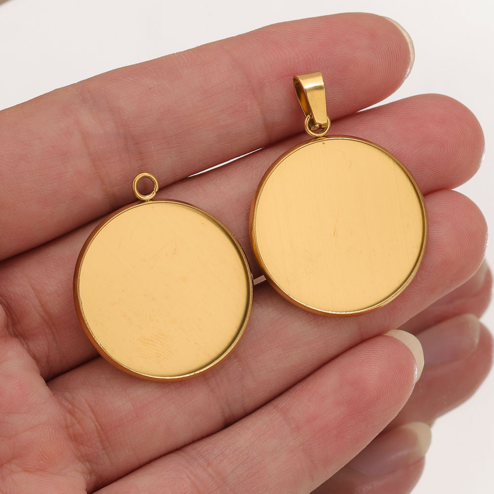 10 pçs pingentes de ouro de aç - Pendant Blank Bezel avaliação e preço