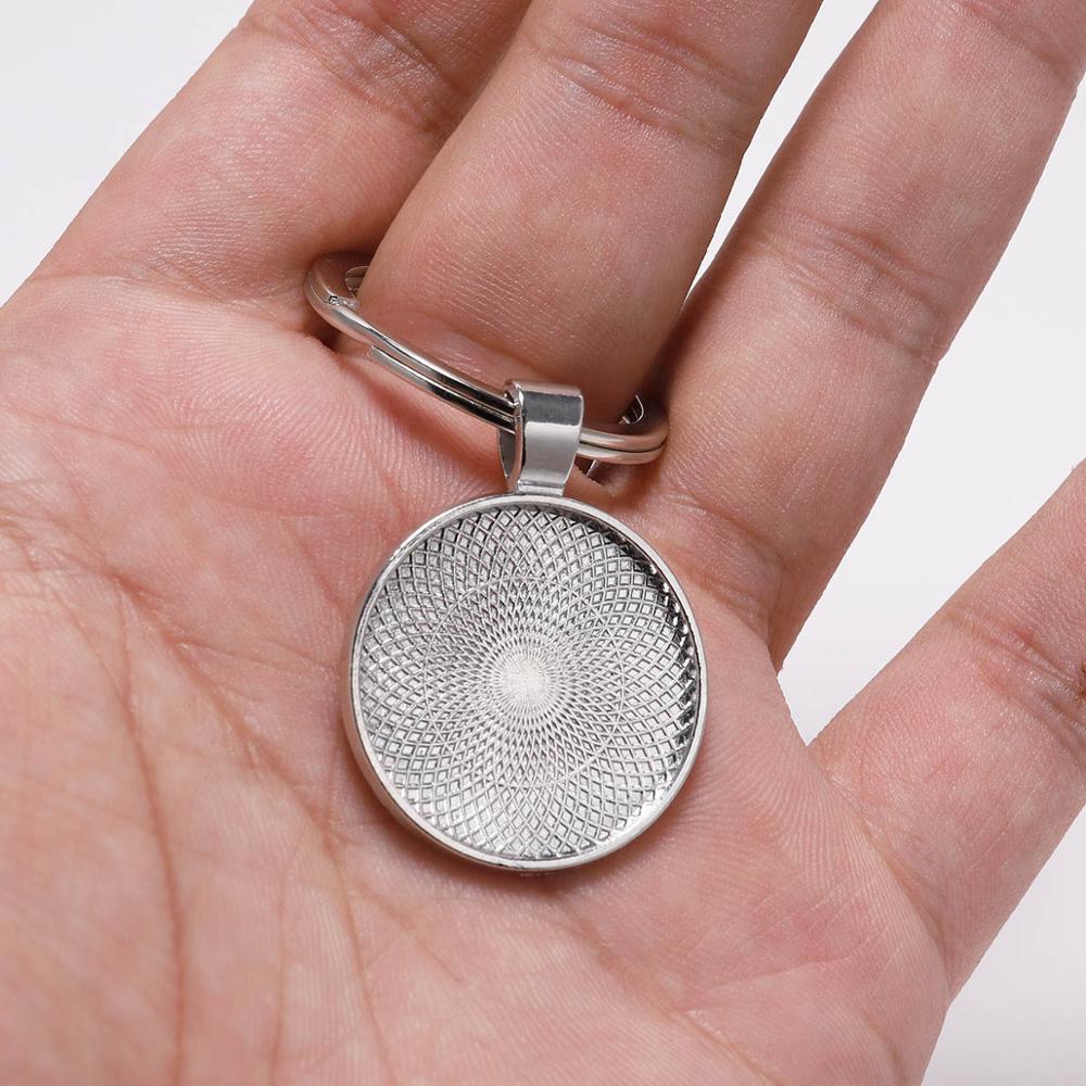 5 pçs/lote 25mm chaveiro com p - Pendant Blank Bezel avaliação e preço