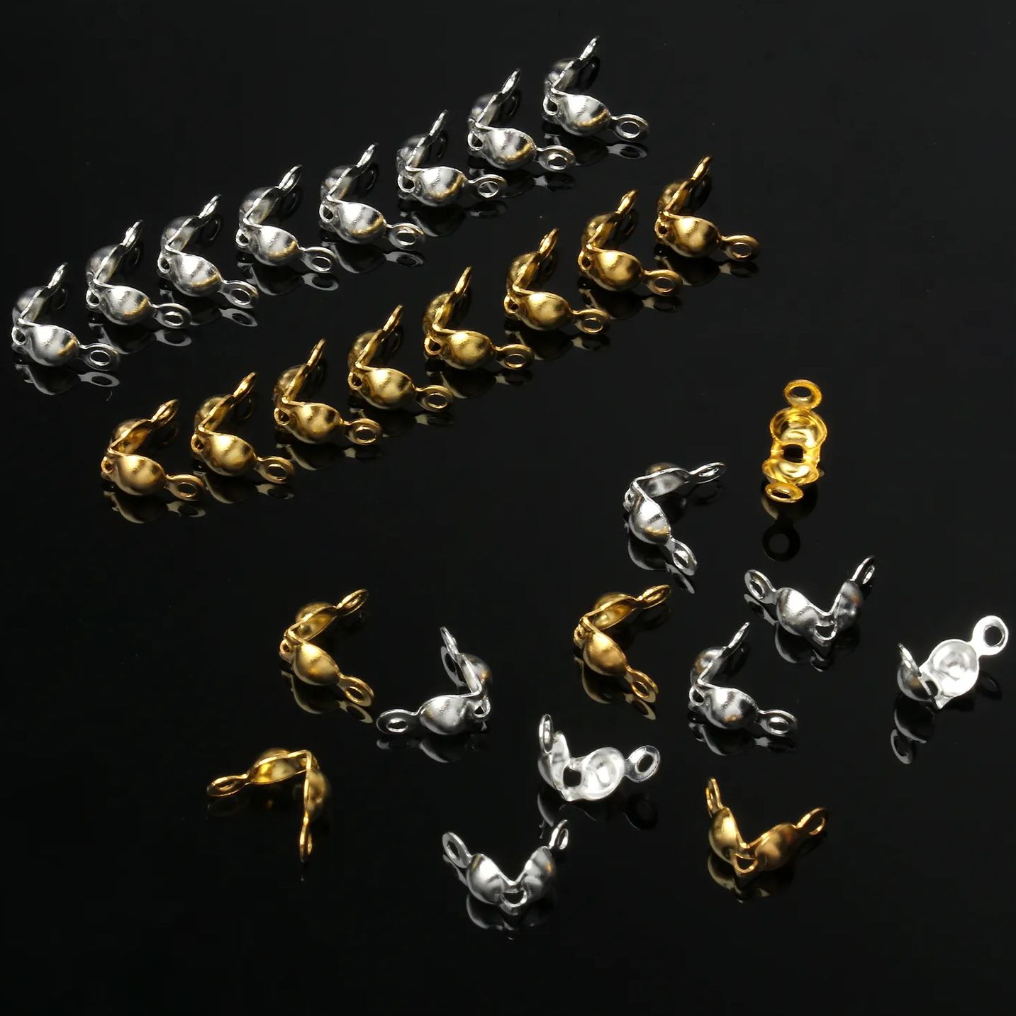 300 pçs/lote 4x8mm aço inoxidá - Jewelry Making Knots For Clasps avaliação e preço